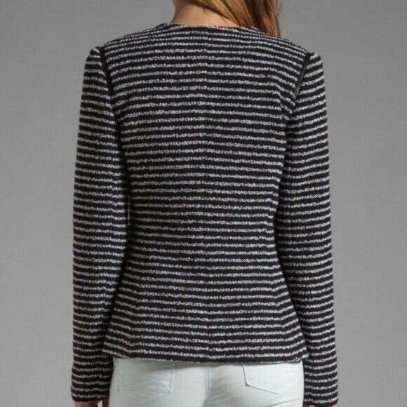 Theory Black and White Striped Blazer - Picture 3 of 13